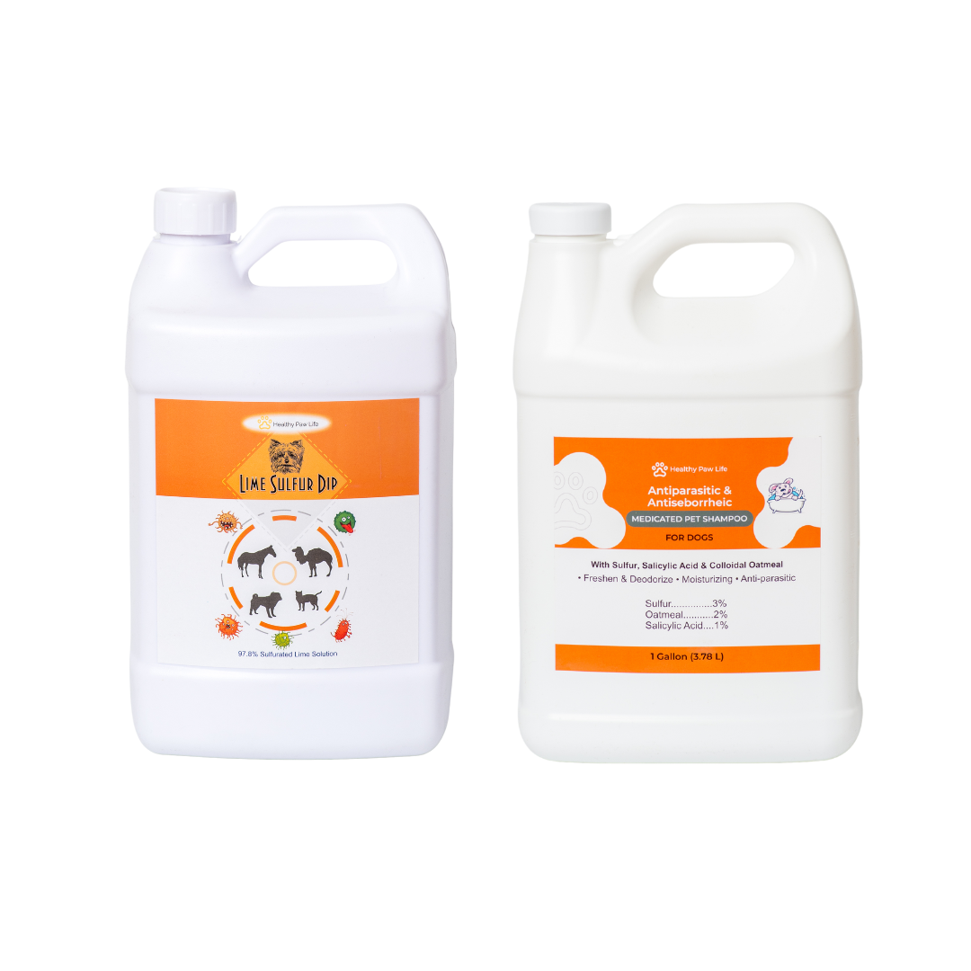 Skin & Coat Care Combo - Lime Sulfur Dip and Sulfur Dog Shampoo