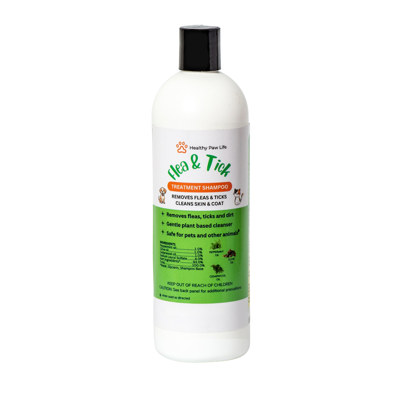 Flea & Tick Shampoo for Pets - Powered by Plant based Natural Essential Oils