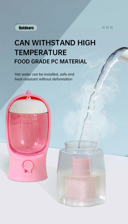 Pet Multifunctional Water Bottle 3 in 1 Portable Pet Water Bottle with Food Container and poop bag