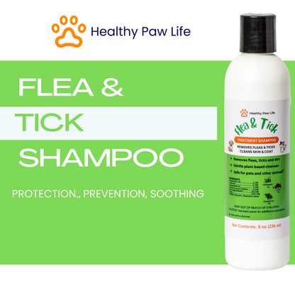 Flea & Tick  Shampoo for  Pets - Powered by  Plant based Natural Essential Oils