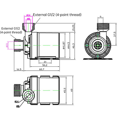 Mini Brushless DC 12V Submersible Water Pump | Tiny Motor-Driven Pump for Fish Tank, Aquarium Fountain & Pool Use