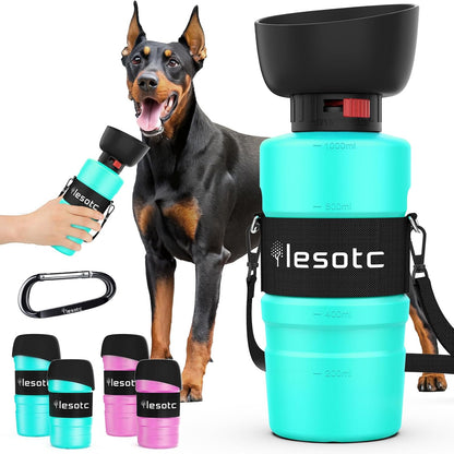 34oz Portable Dog  Water Bottle Dispenser-3.5Gen-4