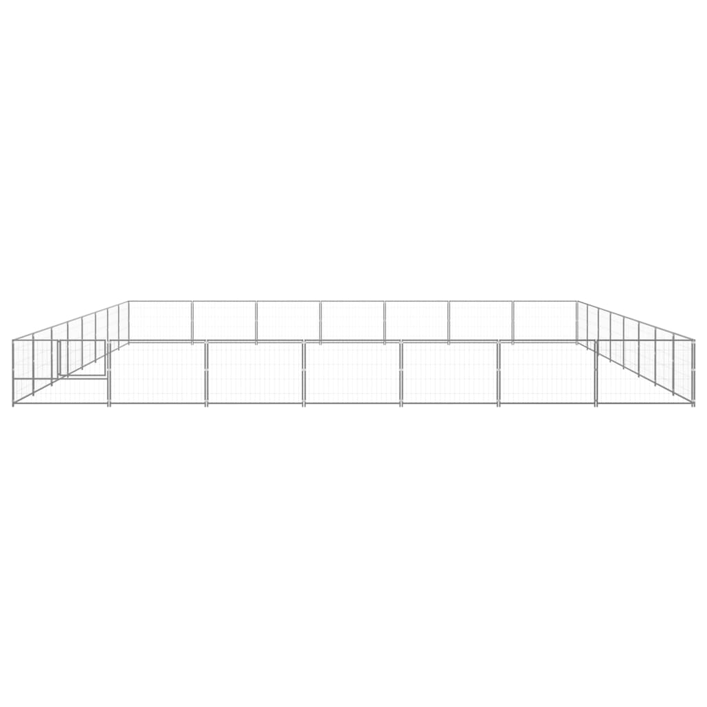 NNEVL Dog Kennel Silver 56 m² Steel-2