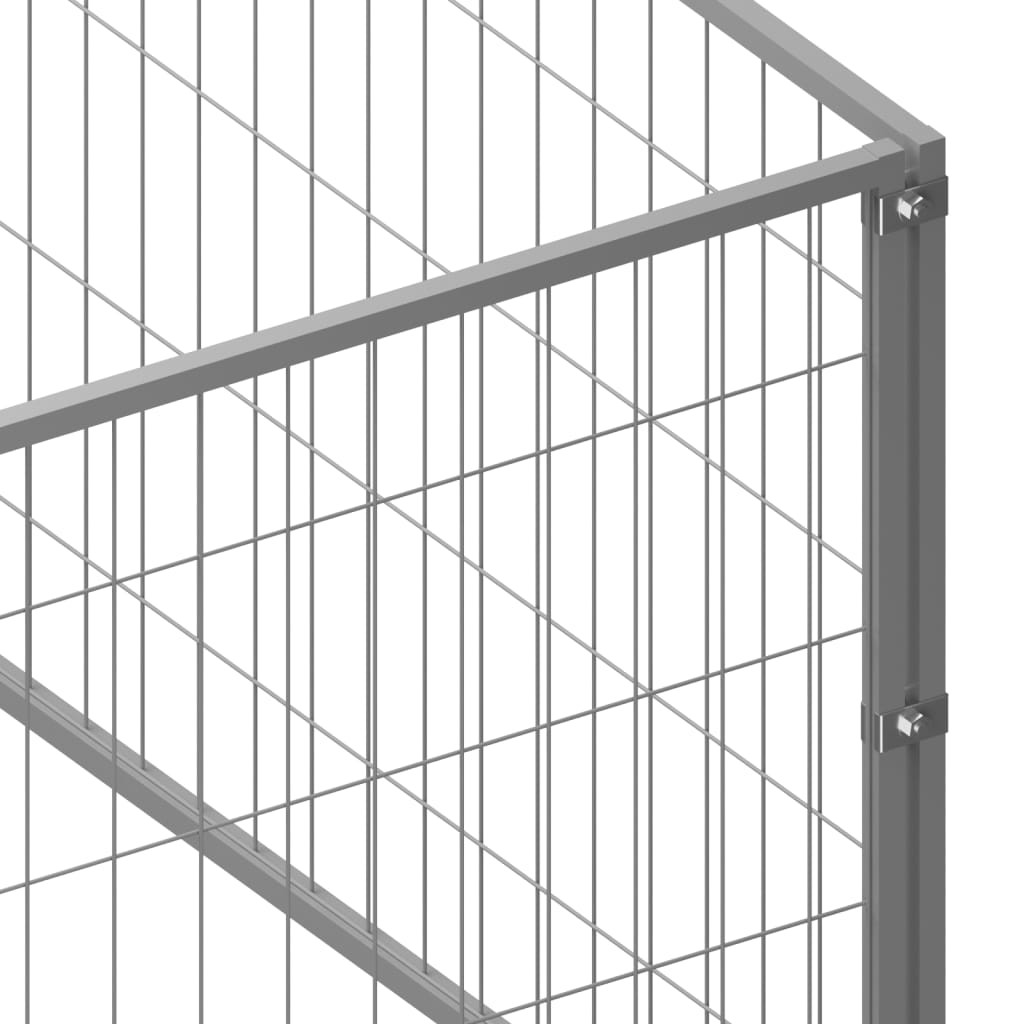 NNEVL Dog Kennel Silver 56 m² Steel-4