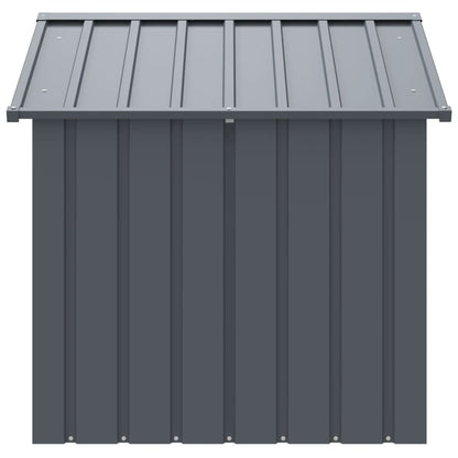 NNEVL Dog House with Roof Black 117x103x102 cm Galvanised Steel-3