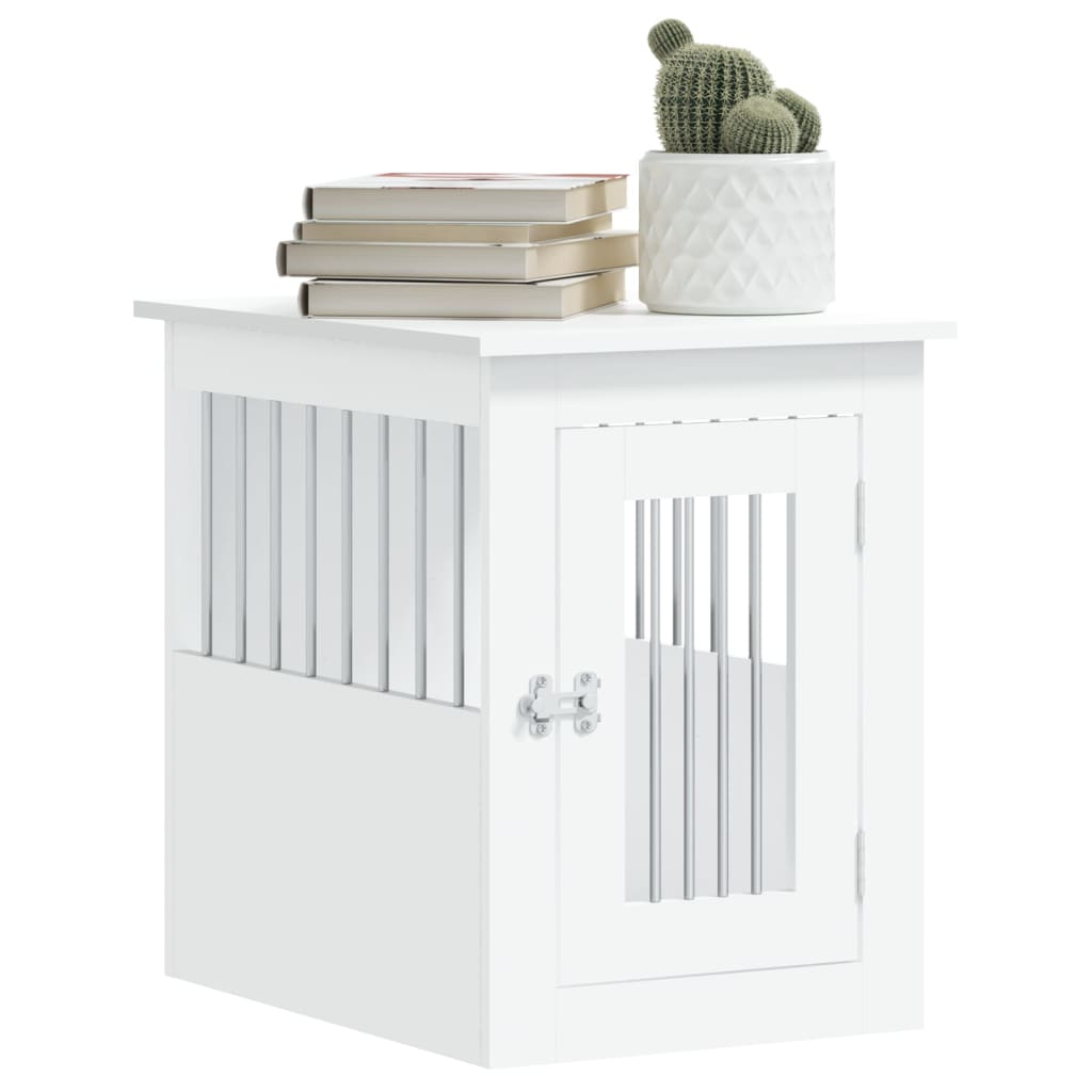 NNEVL Dog Crate Furniture White 45x62x59 cm Engineered Wood-3