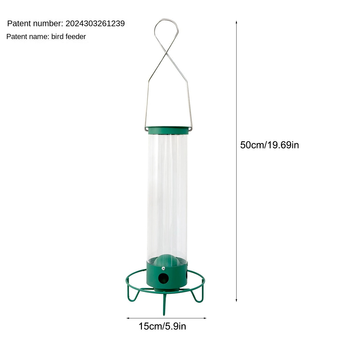 Metal Bird Feeder Hanging Hummingbird Feeder Crafted from Iron Art Design