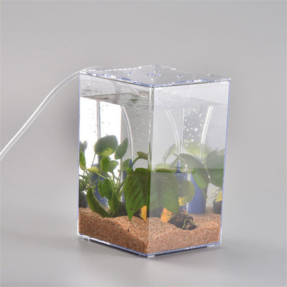 Desktop Creative Fish Tank Acrylic Transparent Plastic Fish Box Simple Ecological Tank