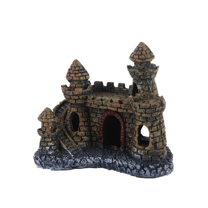 Castle water grass landscaping fish tank resin ornaments