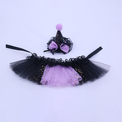 Little Pet Halloween Party Dress Up Supplies Guinea Pig Lizard Rabbit Hat Climbing Pet Kuromi Puffy Skirt