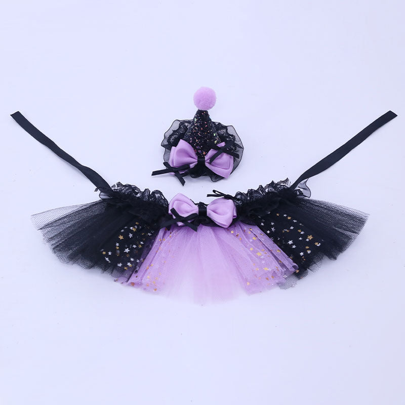 Little Pet Halloween Party Dress Up Supplies Guinea Pig Lizard Rabbit Hat Climbing Pet Kuromi Puffy Skirt