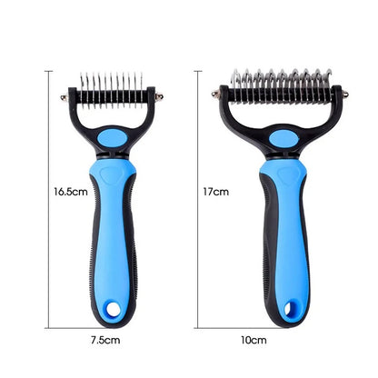 Dual-Sided Pet Deshedding Comb – Stainless Steel Teeth