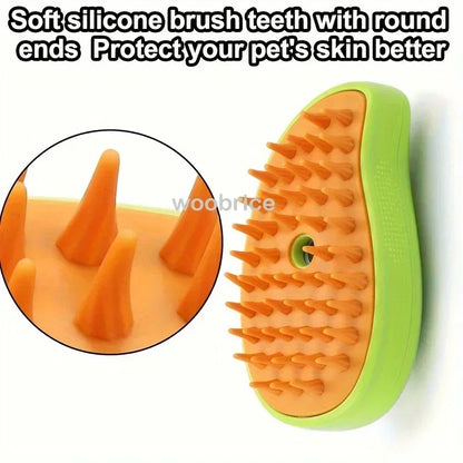 Steam Pet Grooming Brush Comb – Gentle Detangling Tool