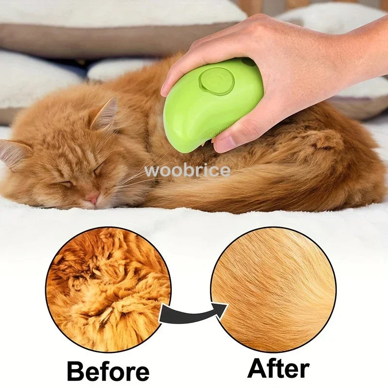 Steam Pet Grooming Brush Comb – Gentle Detangling Tool