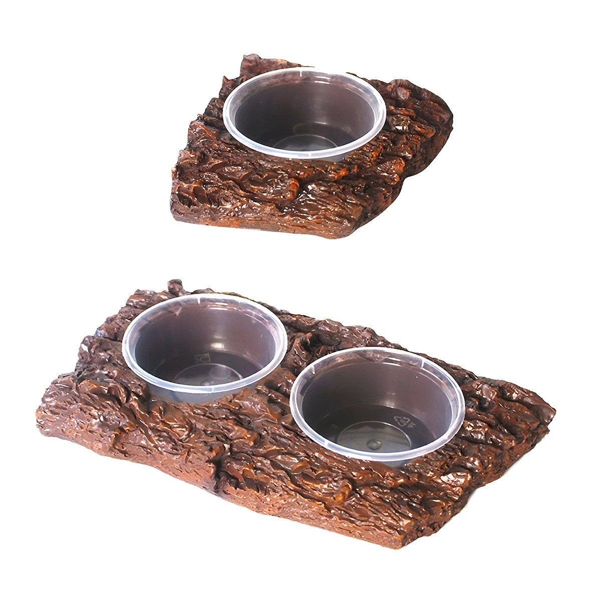Resin Landscaping Reptiles Bowl Feeder Feeding Water Terrarium Bowls Geckos Dish